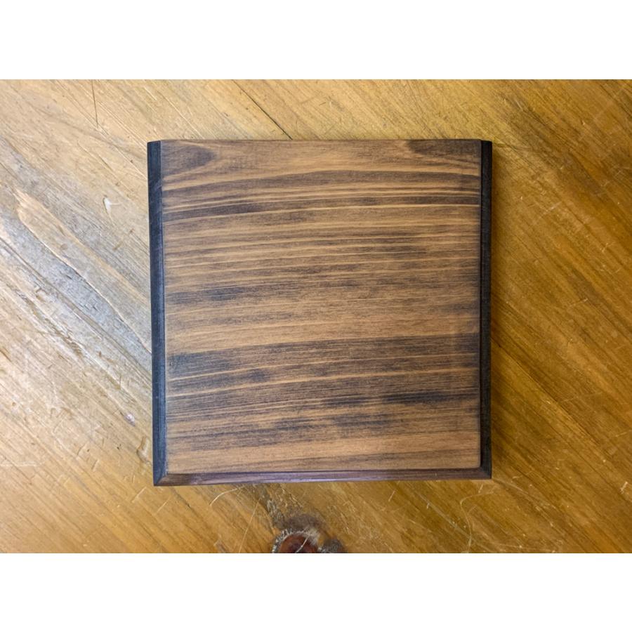 台座 飾り台 ダークブラウン 13×13×3cm フィギュア ディスプレイ