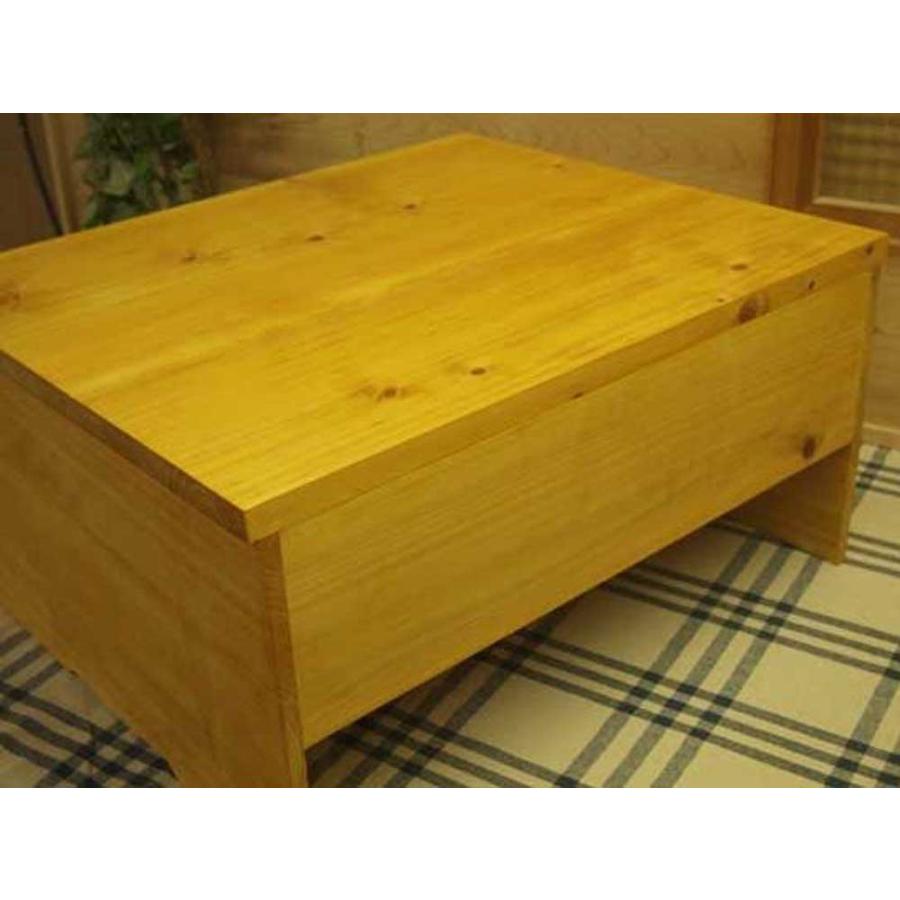 ノートパソコンラック クロスガラス 引出しつき 奥行きタップリ ナチュラル 50×42×25cm 木製 ひのき ハンドメイド 受注製作_5