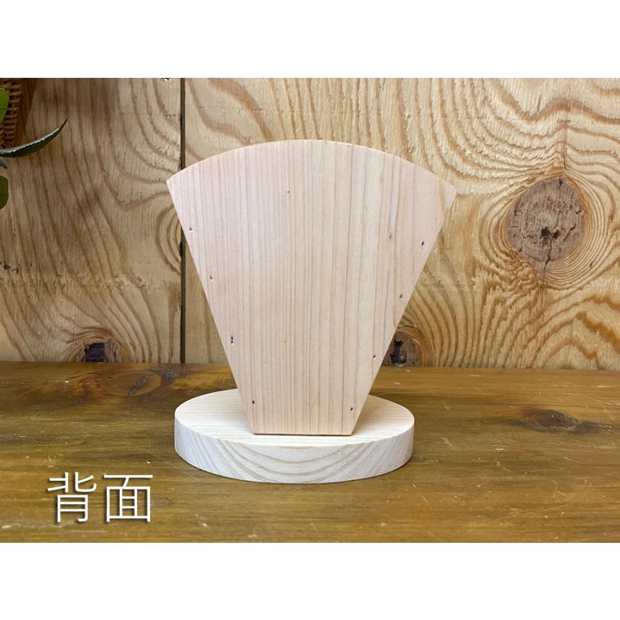 クレープスタンド 丸形 シングル 無塗装白木 10×7×12.5cm 店舗用ロゴ 木製 ひのき ハンドメイド 受注製作｜angelsdust｜08