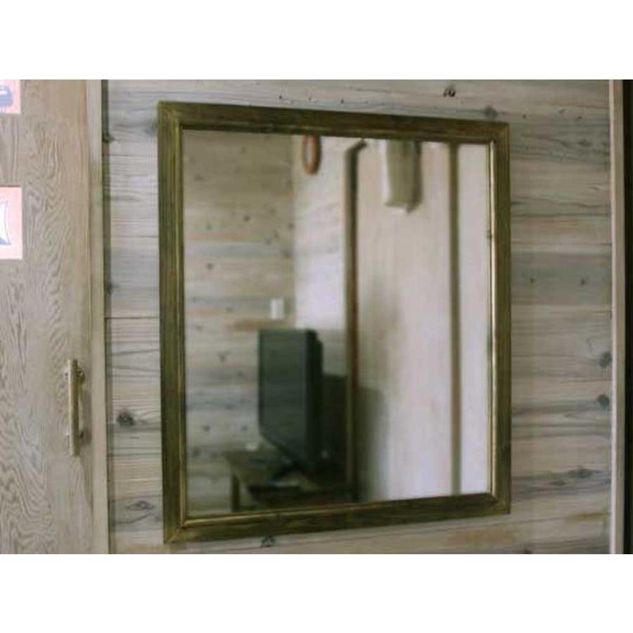 大型ミラー 壁掛け アンティークブラウン w70d2h80cm ウッドフレーム  