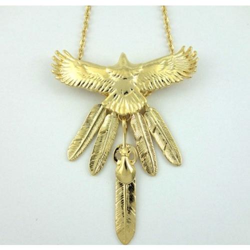 ゴローズ好きに ゴールドイーグル&ゴールドシャープフェザーネックレス