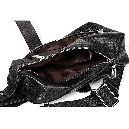 メッセンジャーバッグブラック メンズレザーブレストバッグ トレンドシングルショルダーバッグ 封筒型寝袋 An07f8k6qgy Angelsnow ビジネスカジュアルメンズバッグ Jianfcr