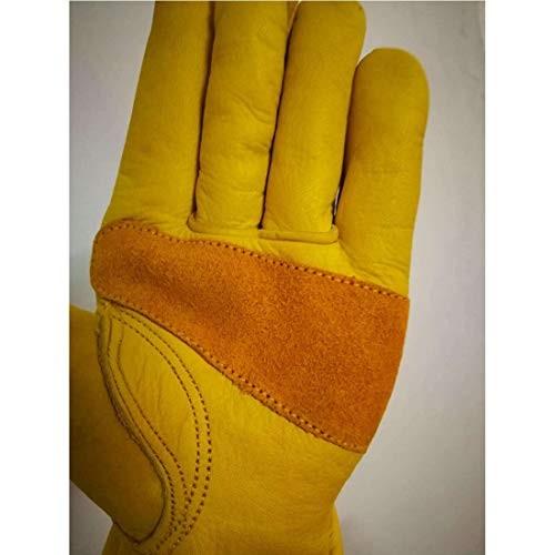 SHIXINSHANGMAO 最初の層牛革素材の手袋オートバイの乗り物の手袋労働保護ガーデニンググローブウォームヴィンテージグローブ (Color