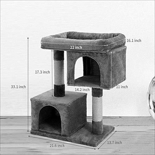 ペット用品 猫木サイザル傷スクラッチポストクライミングフレームペット家具猫木タワー家具子猫プレイハウスとまり木プラットホームはしご Khabarbani Com