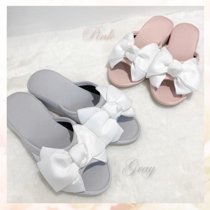 スリッパ リボン ルームシューズ 可愛い 大きいサイズ ヒール M L 美脚 授業参観 お受験 入学式 卒業式 美脚 プリンセス ルームシューズ リボン |  | 06