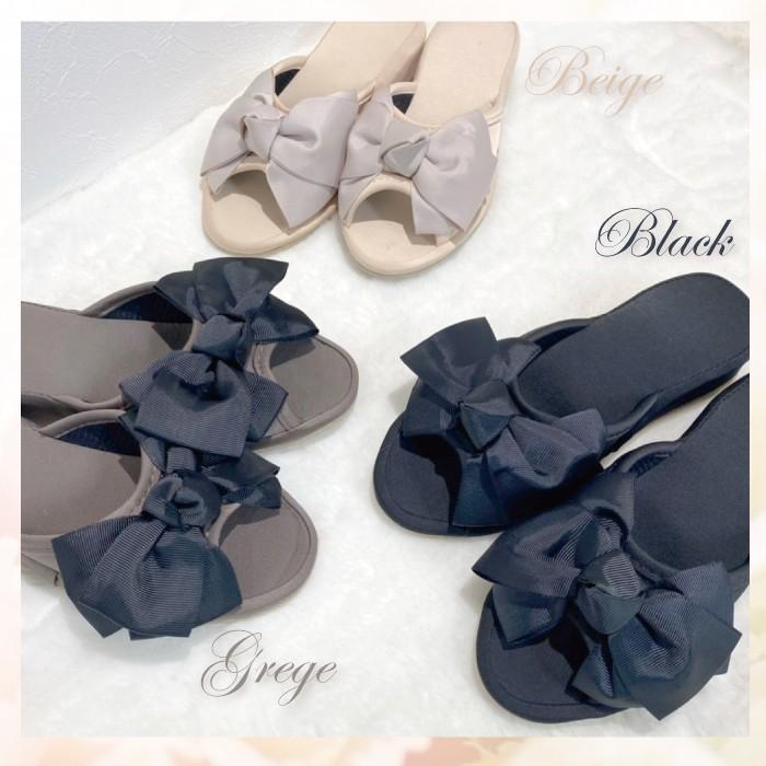 スリッパ リボン ルームシューズ 可愛い 大きいサイズ ヒール M L 美脚 授業参観 お受験 入学式 卒業式 美脚 プリンセス ルームシューズ リボン |  | 07