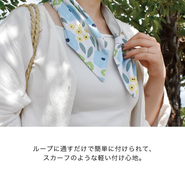 冷感 UV対策 クールタオル 水で濡らすとひんやりするタオル 持ち運び 旅行 野外フェス ライブ 熱中症対策 クールスカーフ 花柄 FLOWER |  | 06