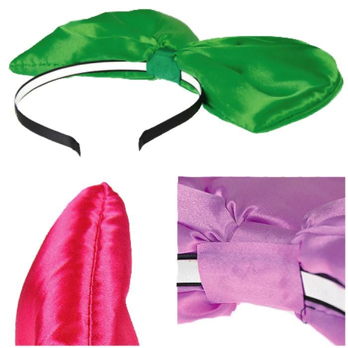 カチューシャ リボン 大きい ライブ サテン でかリボン