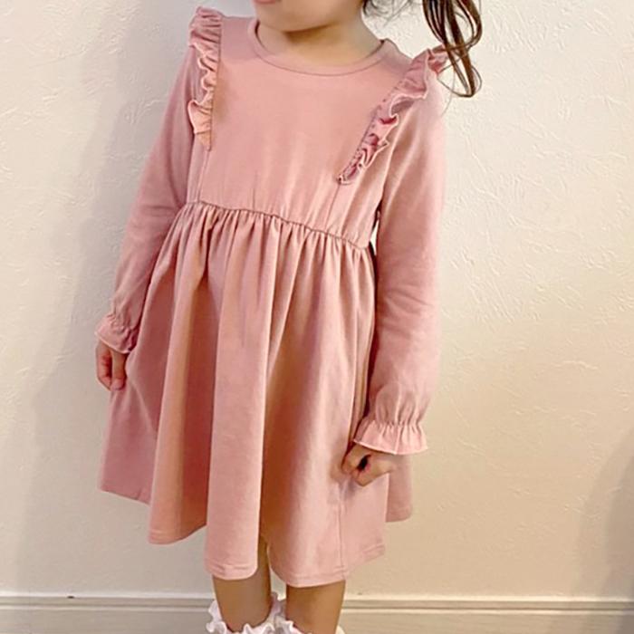 子供服 ワンピース フリル 長袖 カジュアル 人気 おすすめ