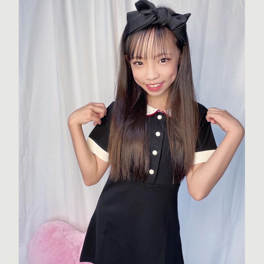 ワンピース 半袖 キッズ キャラット 子供服 ブラック ブルー ピンク