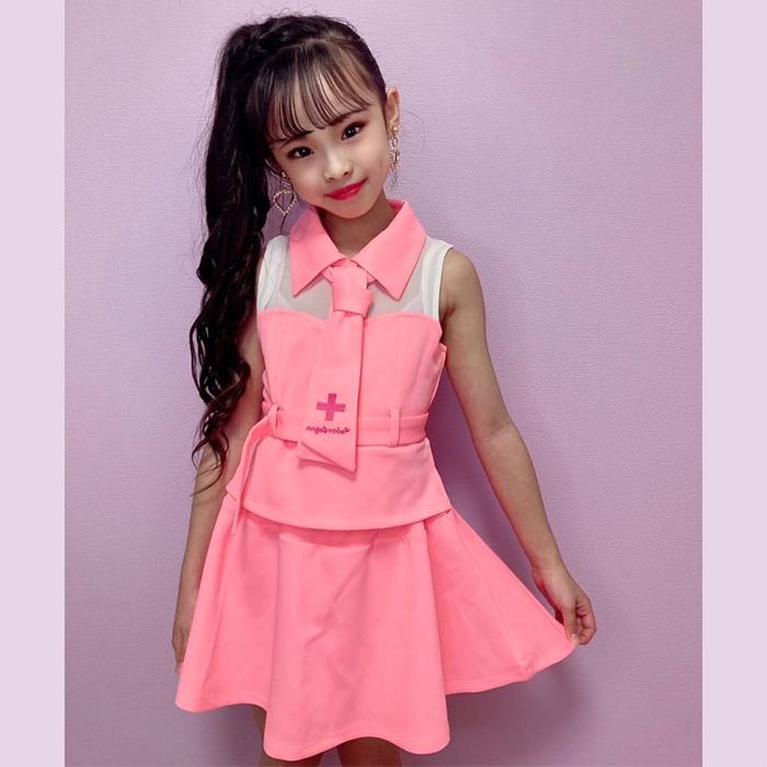 ピンク グリーン チェック アイドル衣装