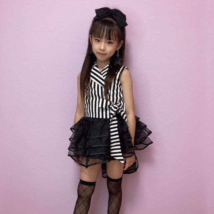 ダンス 子供 黒 キッズ パニエ シャトンローズパニエ 120cm