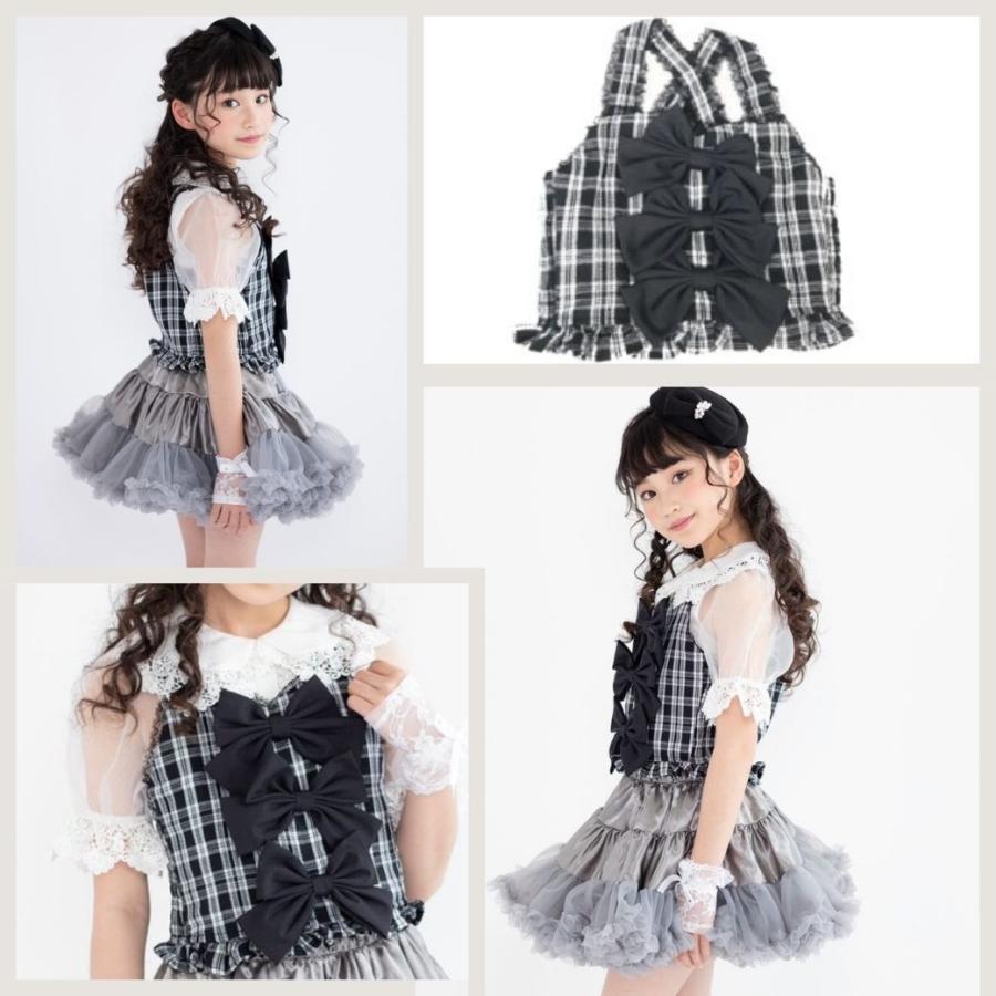 子供服 チェック柄 緑 白 子ども服 子供 キッズ セットアップ スカート