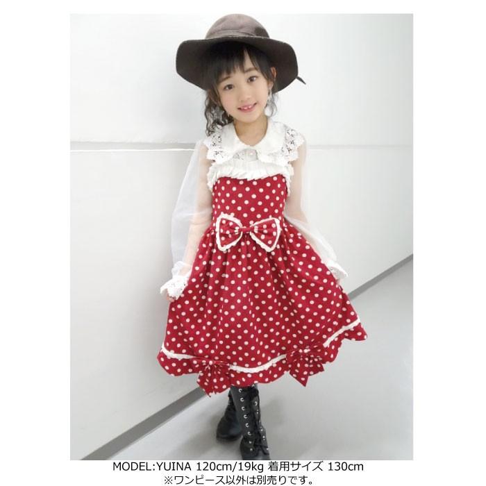 【美品】発表会　結婚式　誕生日　写真撮影　ドレスコ　ドットドレス　110 キッズ 子供服 ドレス シャンディー 110 120 130 140 150 ドット