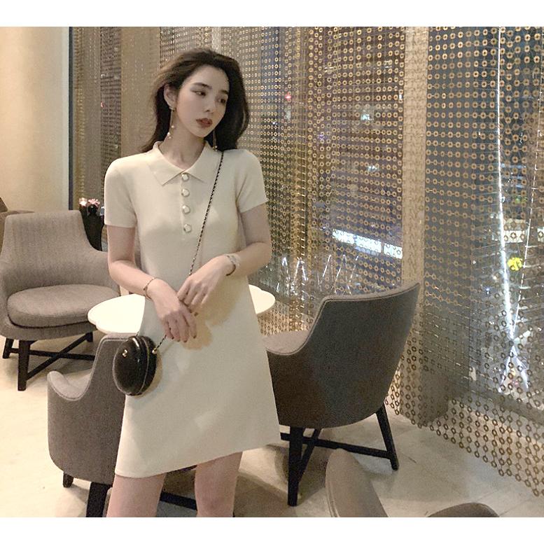 レディース ワンピース 半袖 ミニ丈 ニットワンピ 韓国 春 夏 秋