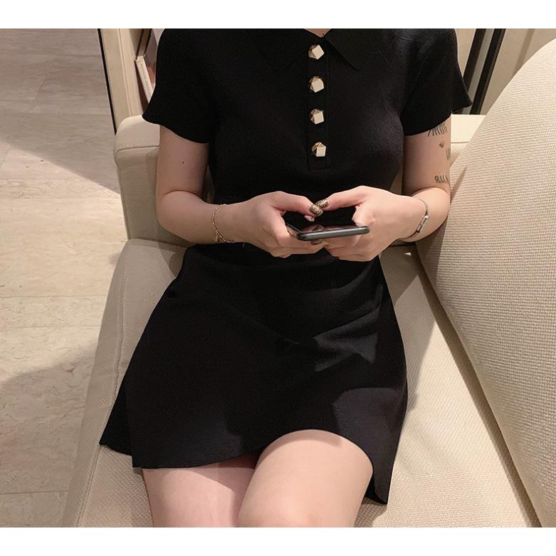 レディース ワンピース 半袖 ミニ丈 ニットワンピ 韓国 春 夏 秋