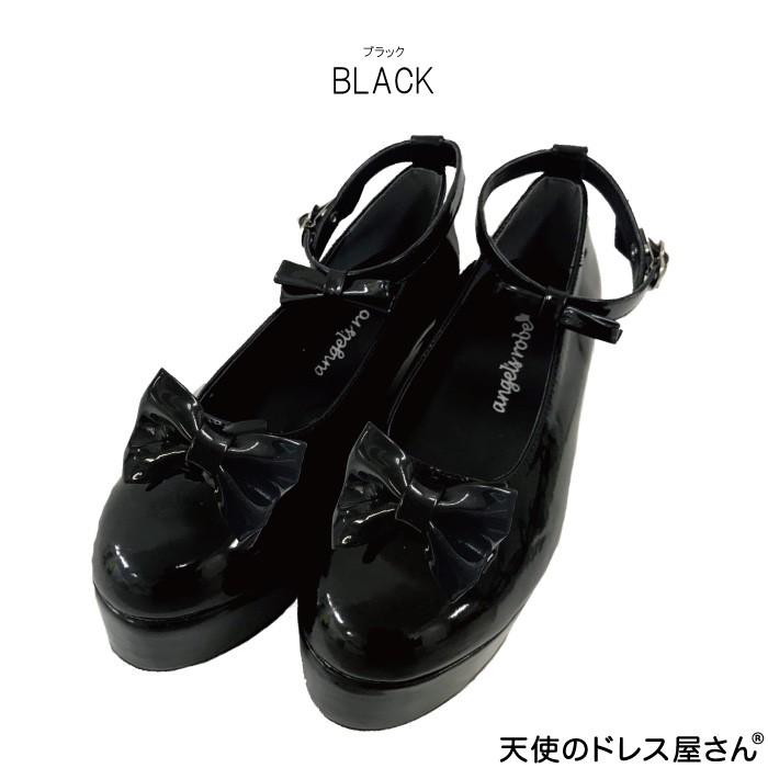 アダム・エ・ロペ ダブルリボンパンプス シューズ ブラック 24cm