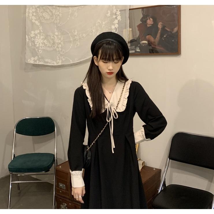 レディース 長袖 ワンピース 量産型 コーデ 黒 ワンピース 韓国 可愛い レース 大人 レディース 春 夏 秋 韓国 オルチャン 衣装 返品交換不可 Lv003 天使のドレス屋さんヤフー店 通販 Yahoo ショッピング