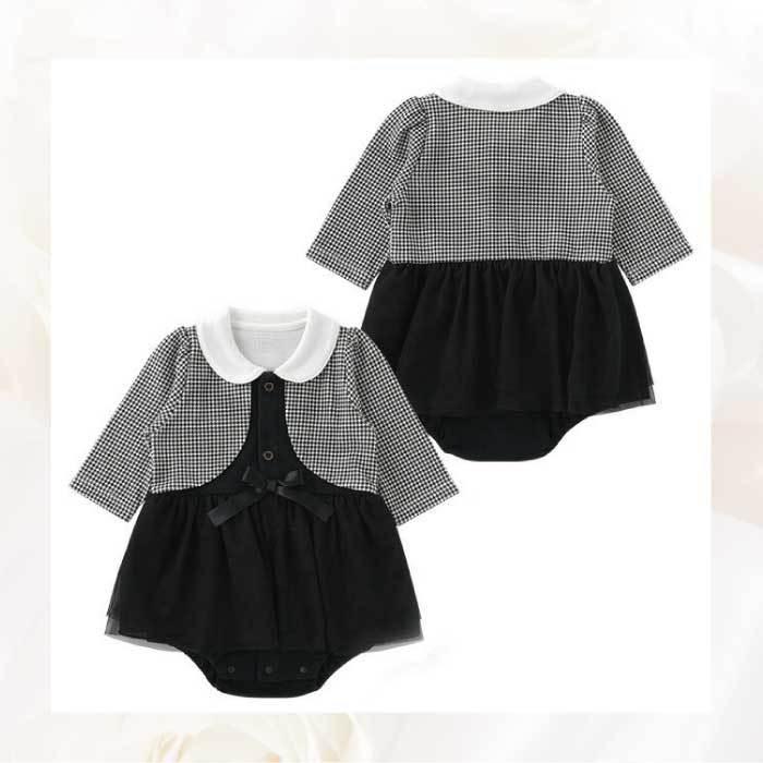 新しい到着 ベビー服 ロンパース ベビー服 女の子 フォーマル 結婚式 お呼ばれ ベビー 服 赤ちゃん ワンピース セレモニー ピンク ブラック 黒 長袖 70 80 上質で快適 Www Sei Ba Gov Br