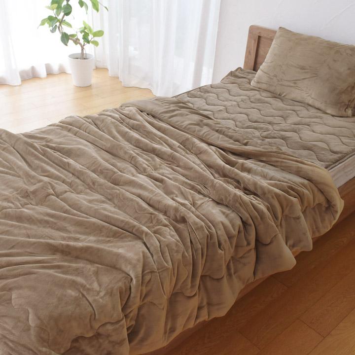 bon moment 毛布 ダブル うっとりなめらかパフ とろける綿入り毛布／ボンモマン | bon moment | 01