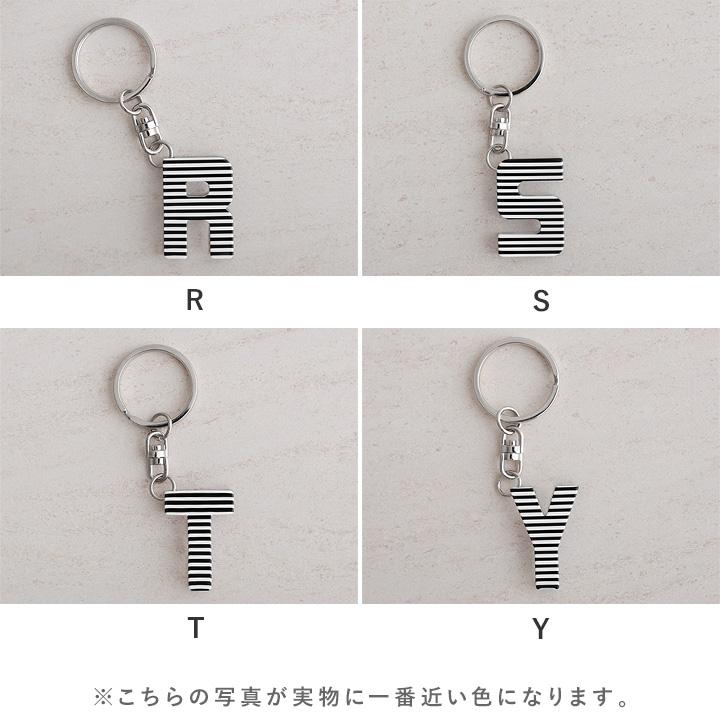 エッフェ アルファベット キーリング チャーム キーホルダー