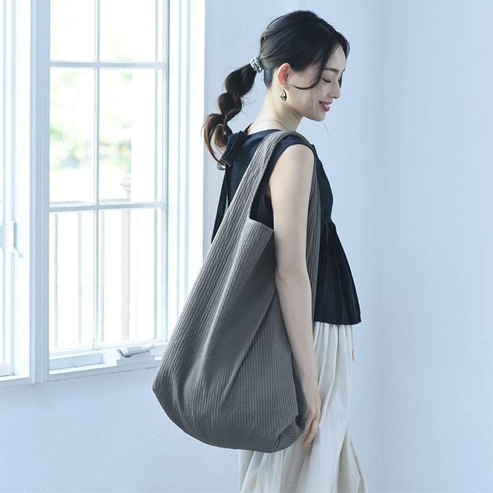 bon moment マチの大きな エコバッグ 大容量 折り畳み おしゃれ マチ広