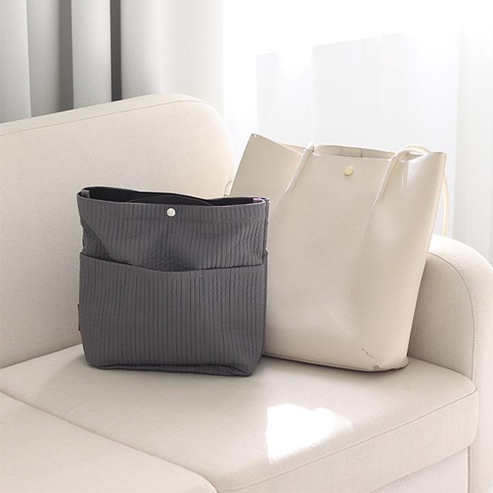 バッグを仕切れる 深型 バッグインバッグ 縦型 自立 大き目 インナーバッグ 薄型 bon moment  ボンモマン | bon moment | 01