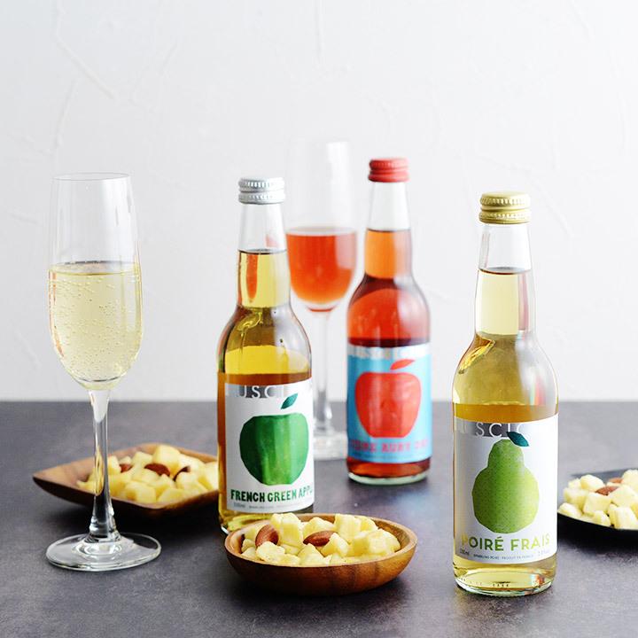 スパークリングワイン　中瓶＆フルーツ　リキュール ラシャス／フルーツスパークリングワイン330ml 3種セット : アンジェ