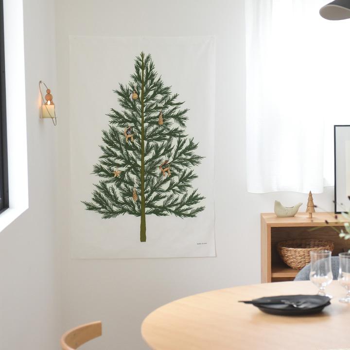 クリスマス タペストリー おしゃれ クリスマスツリー 壁掛け 110×70 kukka ja puu クッカヤプー【送料無料】 | kukka ja puu | 02