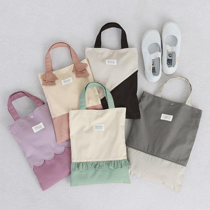 kukka ja puu（クッカヤプー） 北欧シンプル無地 上履き入れ シューズ