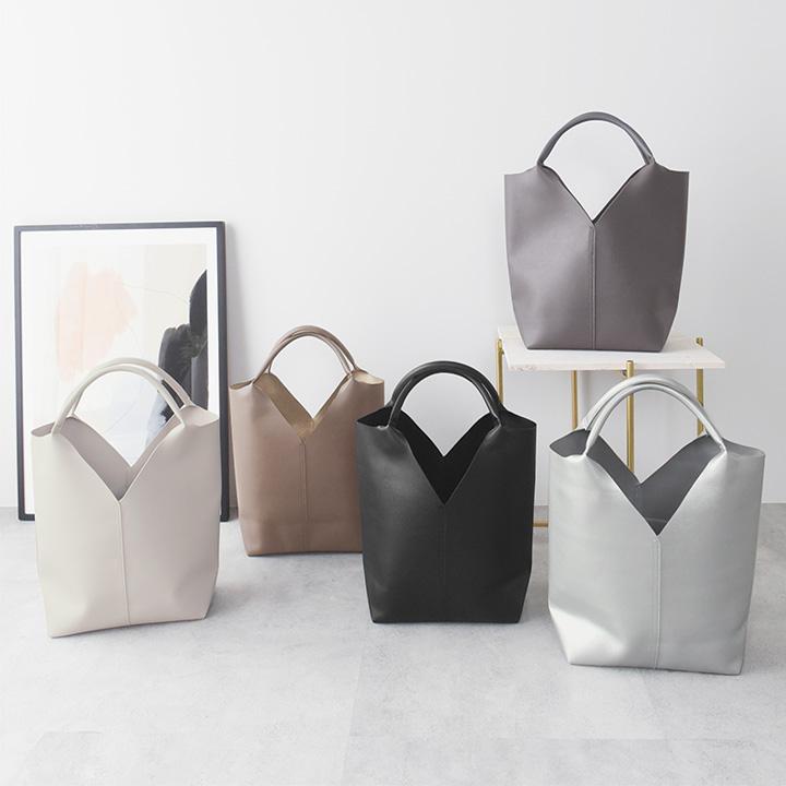 トートバッグ レディース 通勤 軽量 肩にかけやすい Vカットトート