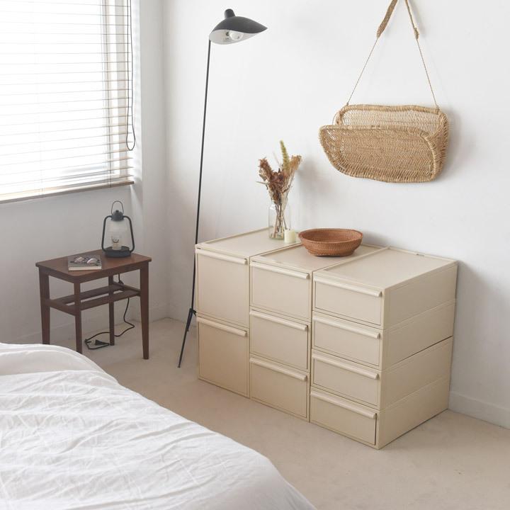 クローゼットシステム 収納ボックス M 3個セット 引出しタイプ