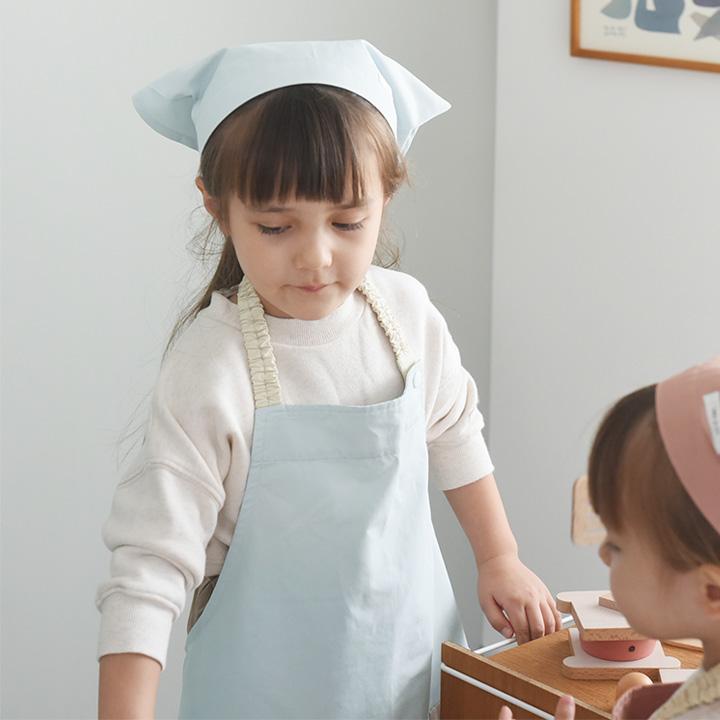 kukka ja puu（クッカヤプー） キッズエプロン三角巾 3点セット 三角巾