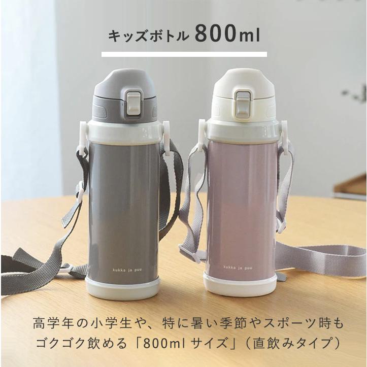 水筒 1リットル 800ml 600ml 450ml 子供 保冷 ステンレス 直のみ ワンタッチ yrh kukka ja puu クッカヤプー【送料無料】 | kukka ja puu | 12