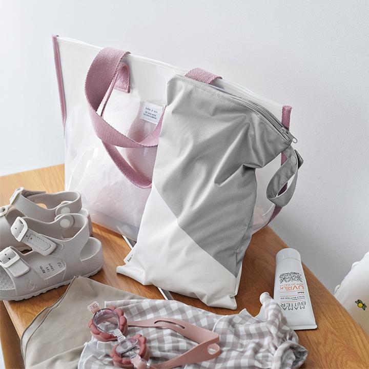 防水ポーチ ヨガ プール 保育園 着替え入れ おむつポーチ トラベルポーチ bon moment ボンモマン【雨の日】 | bon moment | 17