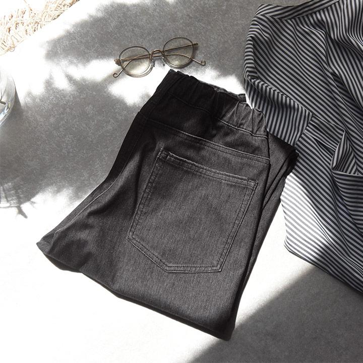 ラクを極めたパンツ】 マムフィット 360度ストレッチジーンズ デニム