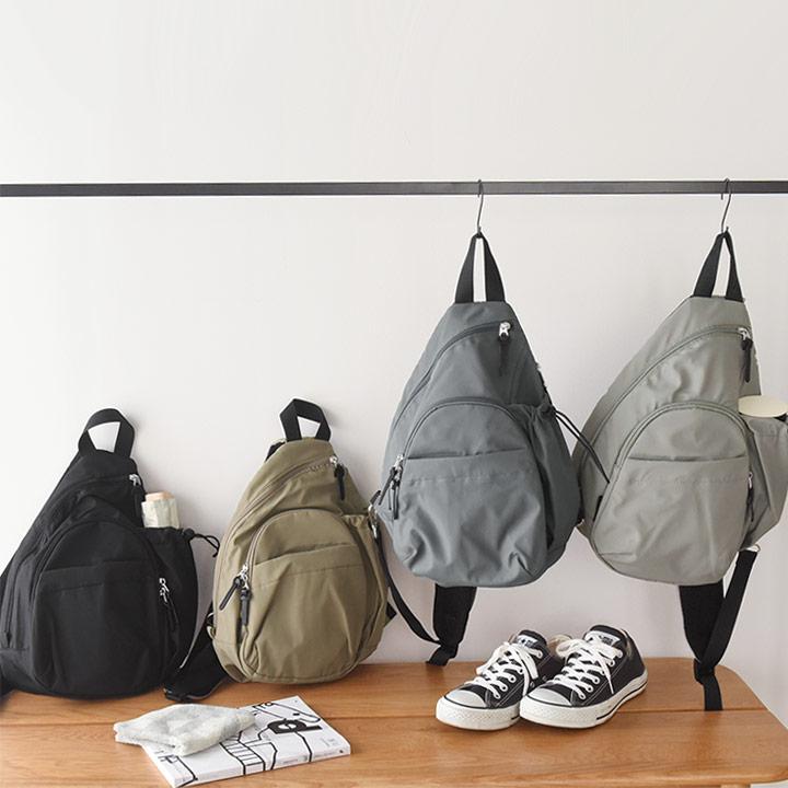 アンジェ別注色 7ポケット多機能 ママカルボディバッグ 撥水 抗菌防臭