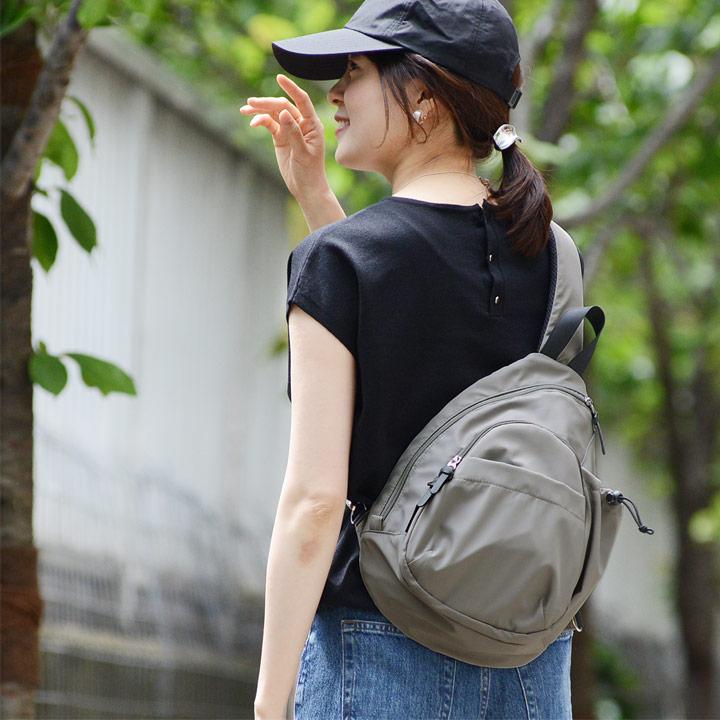 アンジェ別注色 7ポケット多機能 ママカルボディバッグ 撥水 抗菌防臭