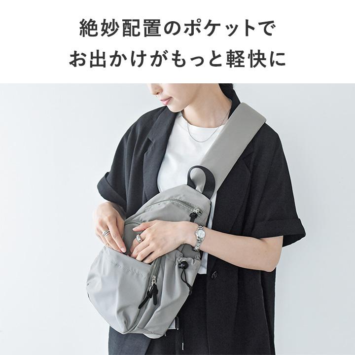 アンジェ別注色 7ポケット多機能 ママカルボディバッグ 撥水 抗菌防臭