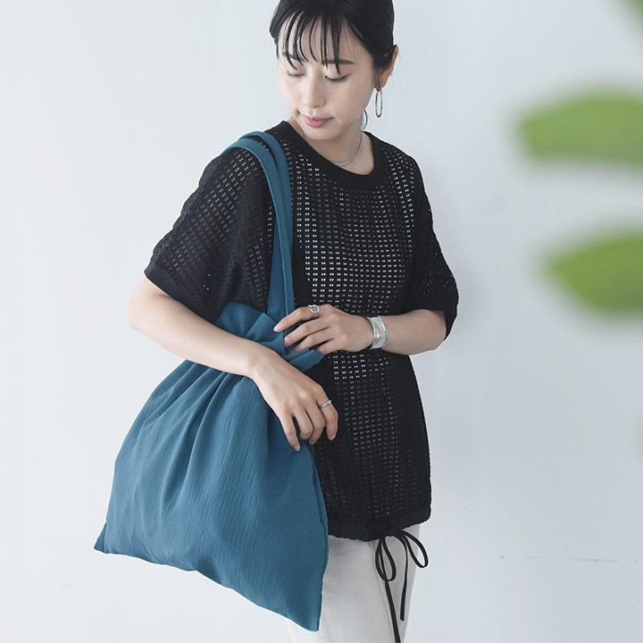 巾着バッグ 巾着ショルダーバック サブバッグ エコバッグ 折り畳み 軽量 ナイロン 撥水 おしゃれ 旅行 yrh bon moment ボンモマン | bon moment | 17