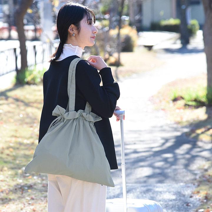 bon moment（ボンモマン） 巾着サブバッグ 巾着バッグ 巾着ショルダー