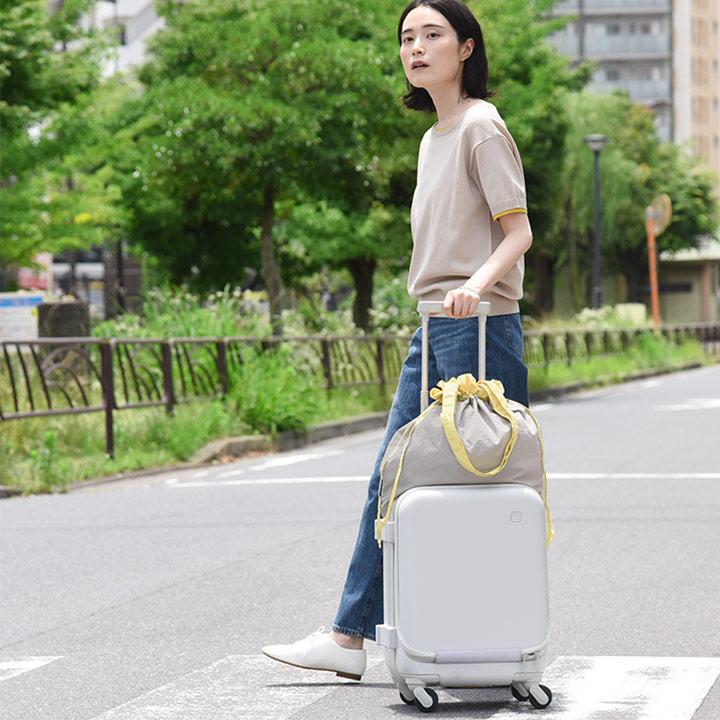 巾着バッグ 巾着ショルダーバック サブバッグ エコバッグ 折り畳み 軽量 ナイロン 撥水 おしゃれ 旅行 yrh bon moment ボンモマン | bon moment | 18