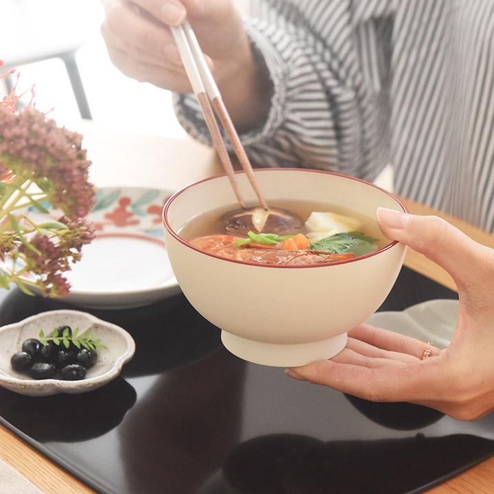 お雑煮 器 お雑煮椀 yrh 迎春の食卓に馴染む 蓋つき椀 雑煮椀 山中塗