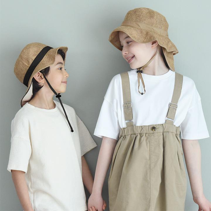 kukka ja puu（クッカヤプー） 子供 帽子 ハット ジュート風 日よけ