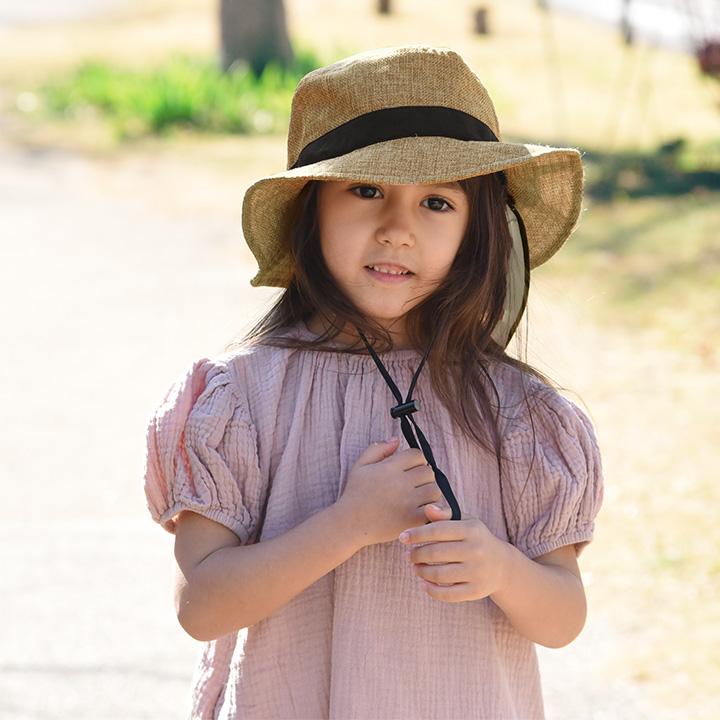 kukka ja puu（クッカヤプー） 子供 帽子 ハット ジュート風 日よけ