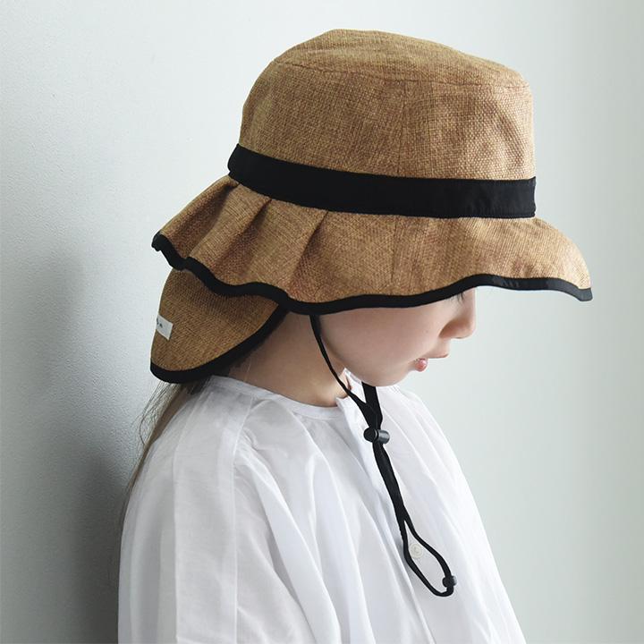 kukka ja puu（クッカヤプー） 子供 帽子 ハット ジュート風 日よけ