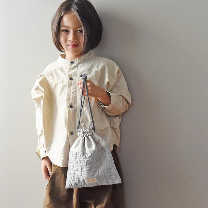 kukka ja puu（クッカヤプー） イブル生地 ヌビ 巾着袋 小 コップ入れ