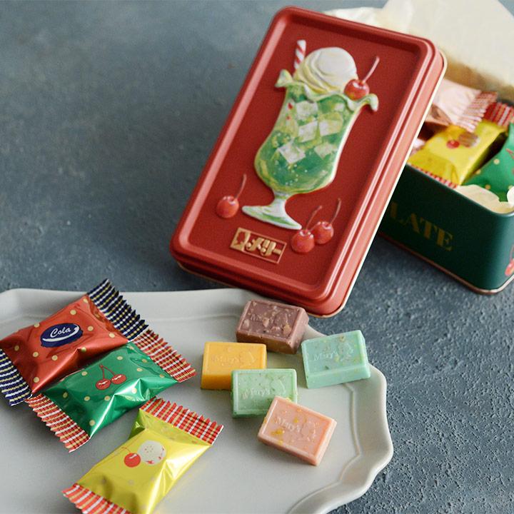 メリーチョコレートはじけるキャンディチョコレート缶 4個セット バレンタイン＞＜メリーチョコレート はじけるキャンディチョコレート