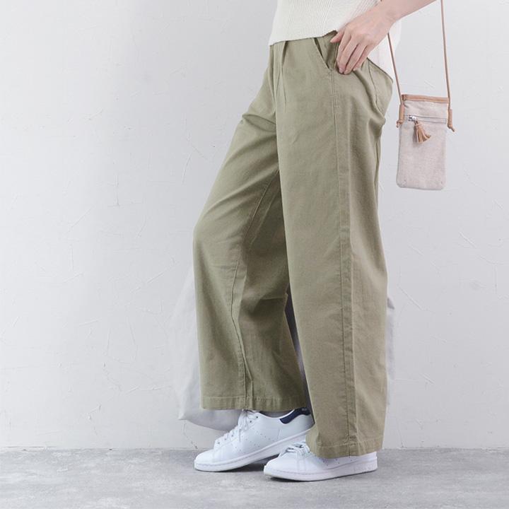 パンツレディース ワイド ワイドパンツ リネンタッチ 夏 軽い穿き心地のワイドパンツ ウエストゴム パンツ らくちん パンツ レディース |  | 16