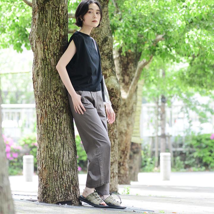 パンツレディース ワイド ワイドパンツ リネンタッチ 夏 軽い穿き心地のワイドパンツ ウエストゴム パンツ らくちん パンツ レディース |  | 01